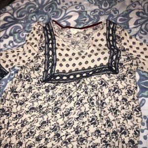 Blue and White blouse